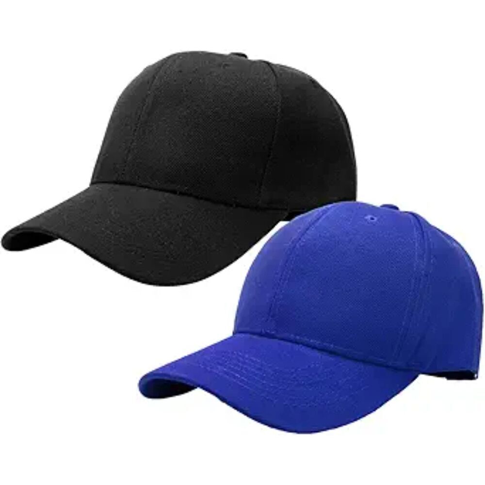 Unisex Black Royal Set 2 Athletic Adjustable Strap Casual Classic Baseball Cap